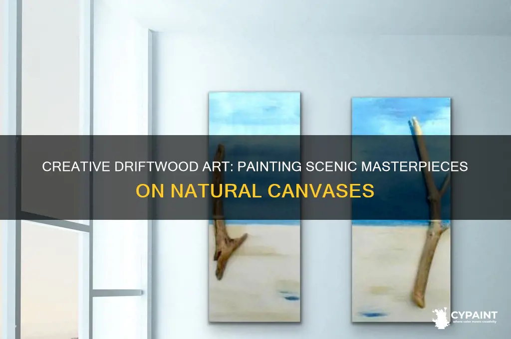 how to paint a scene on driftwood