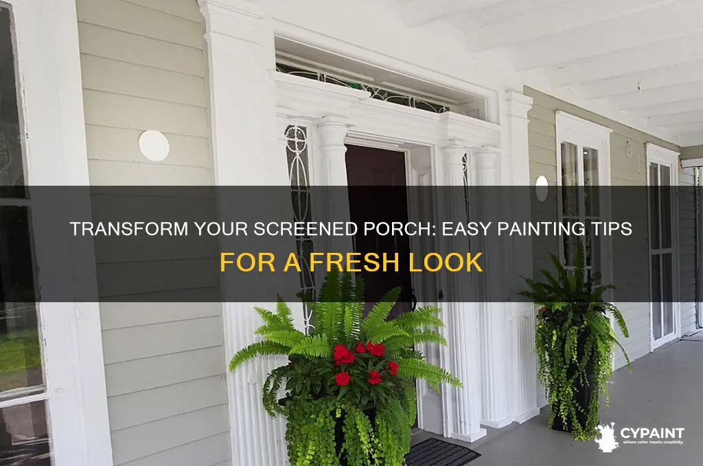how to paint a screened in porch