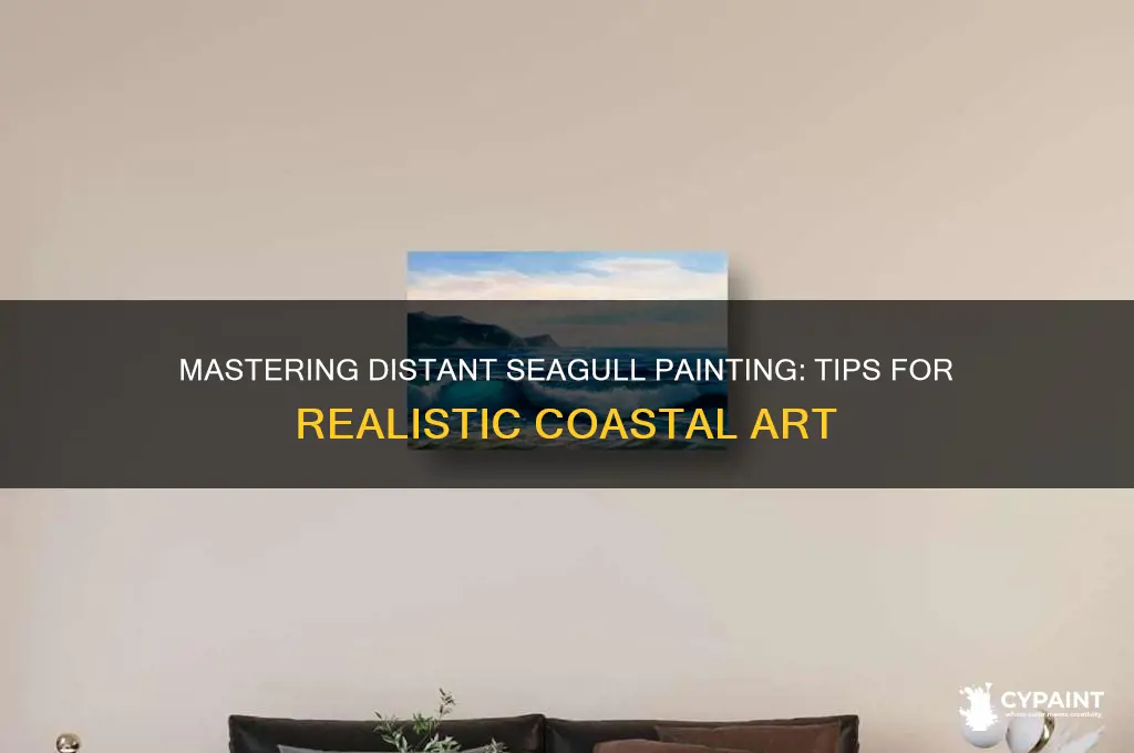 how to paint a seagull in the distance