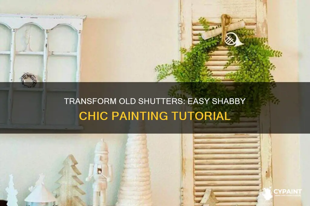 how to paint a shabby chic shutter
