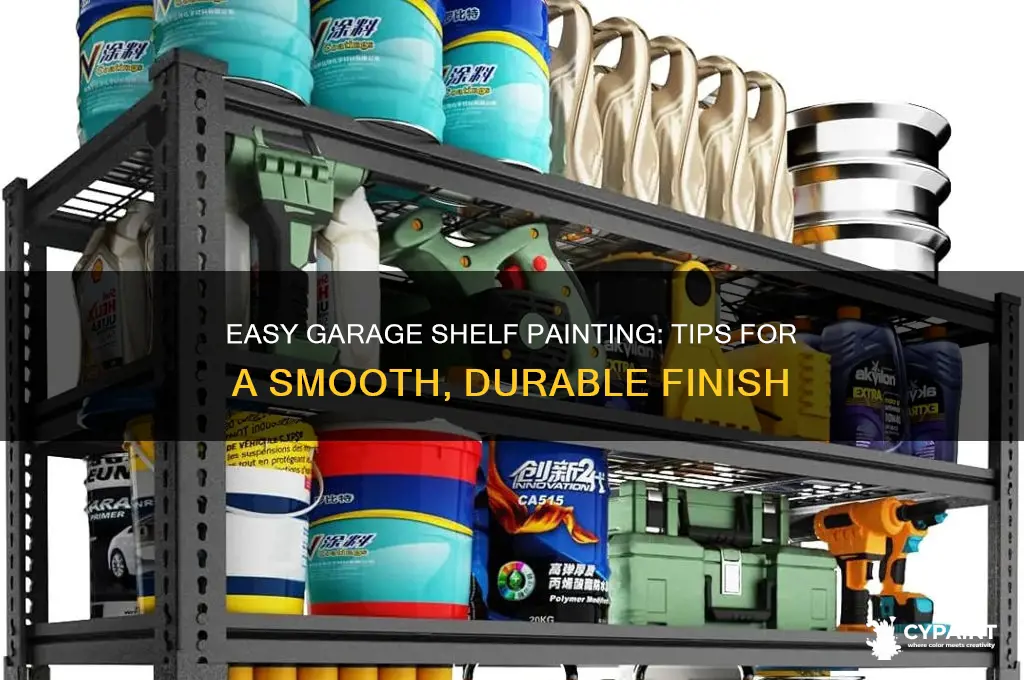 how to paint a shelf in a grage