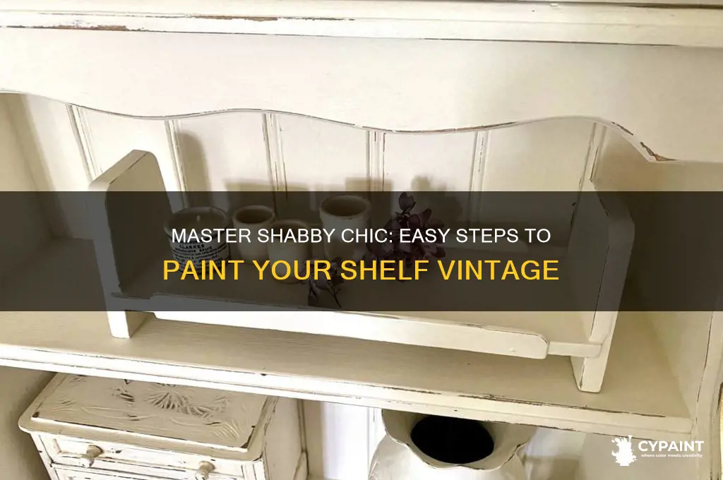 how to paint a shelf shabby chic
