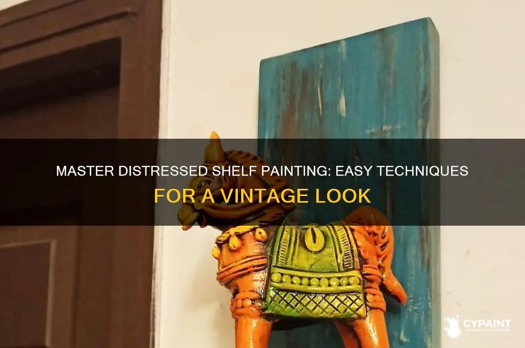 how to paint a shelf to look distressed