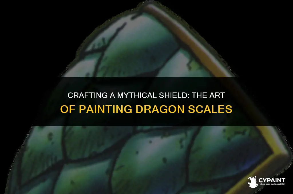 how to paint a shield made out of dragon scales