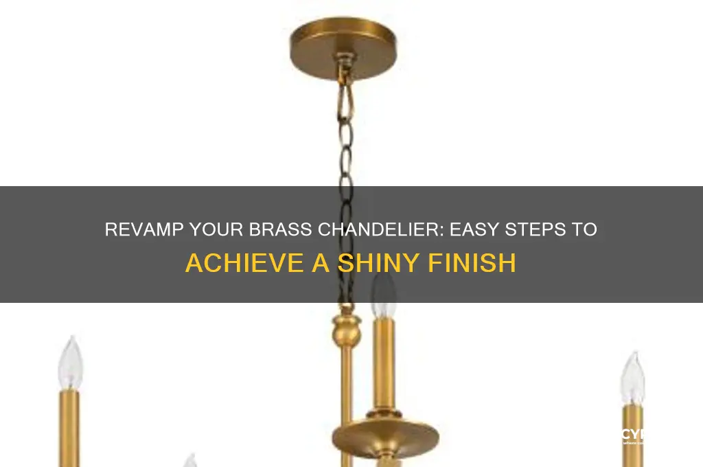 how to paint a shiny brass chandelier