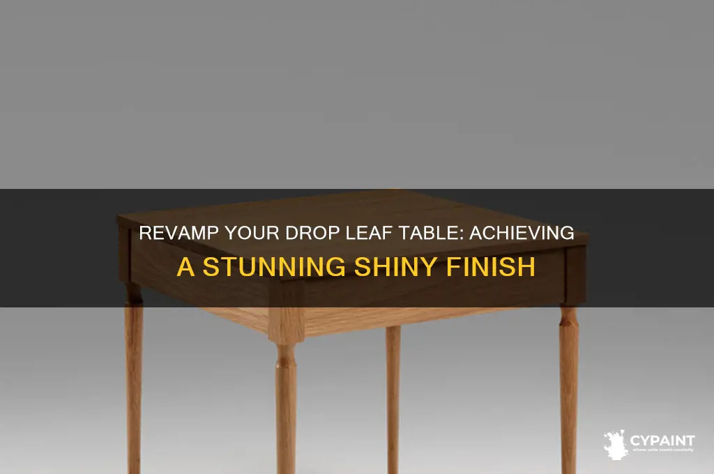 how to paint a shiny drop leaf table