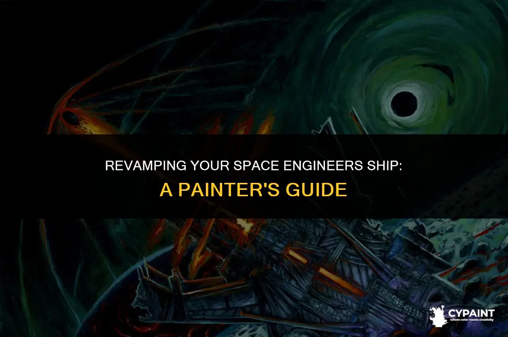 how to paint a ship thats already built space engineers