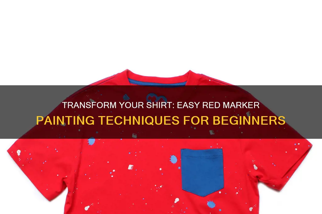 how to paint a shirt red marker