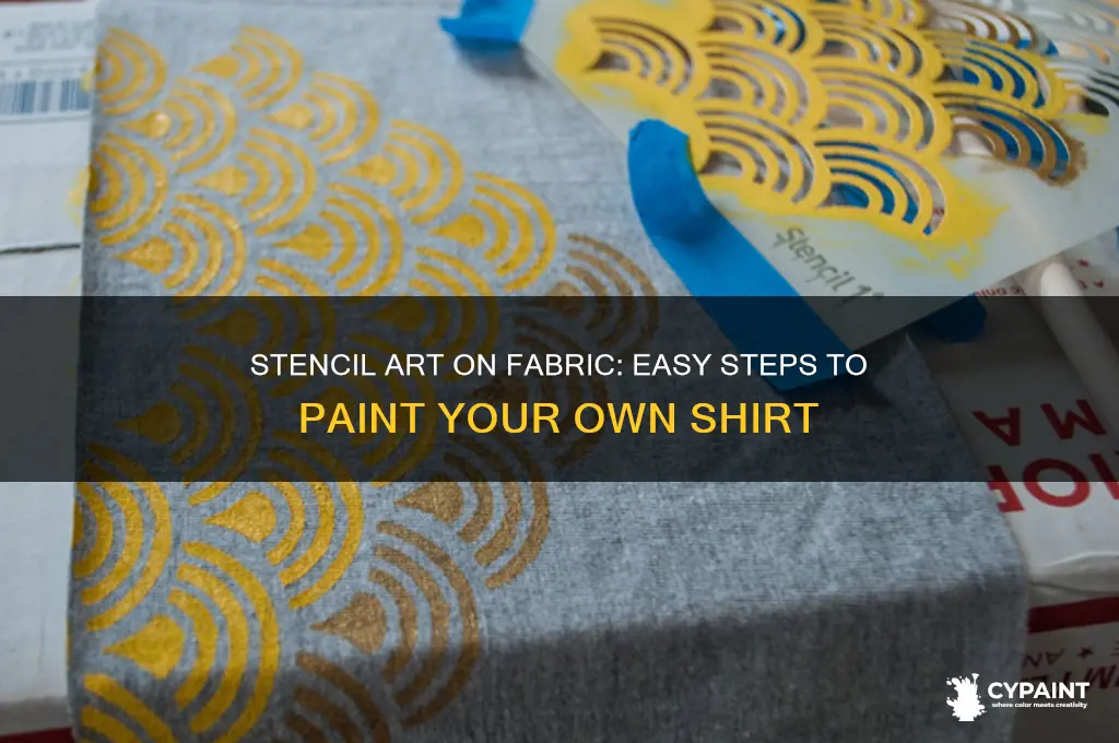 how to paint a shirt with a stencil