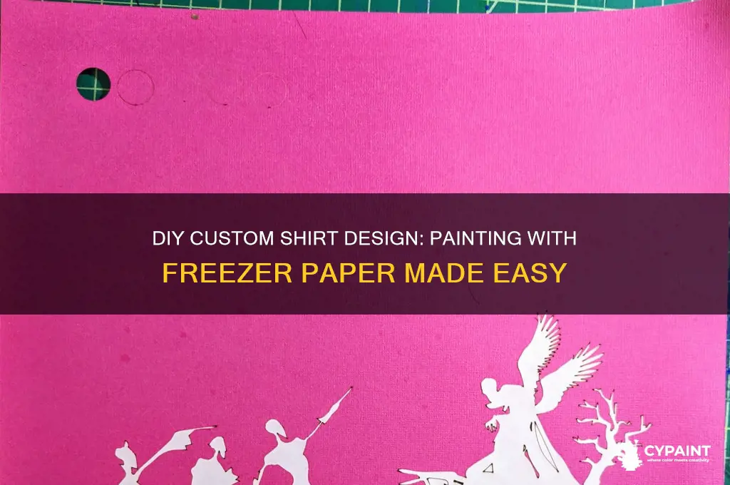 how to paint a shirt with freezer paper
