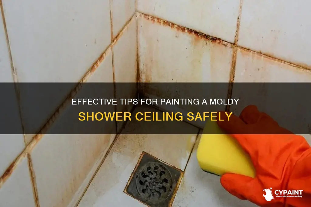 how to paint a shower cieling with mold