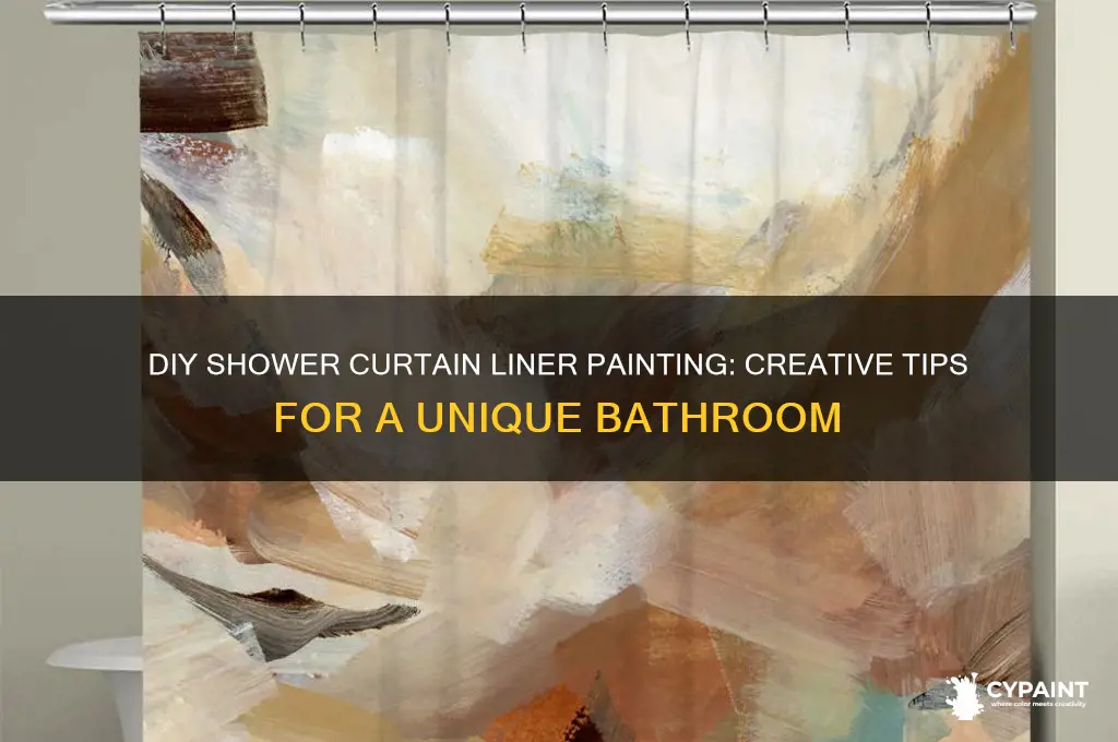 how to paint a shower curtain liner