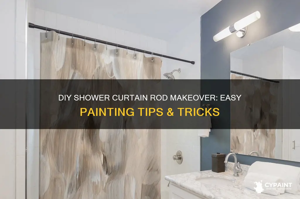 how to paint a shower curtain rod