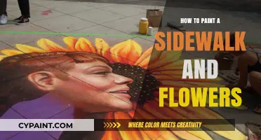 Creative Sidewalk Art: Painting Vibrant Flowers on Concrete Surfaces