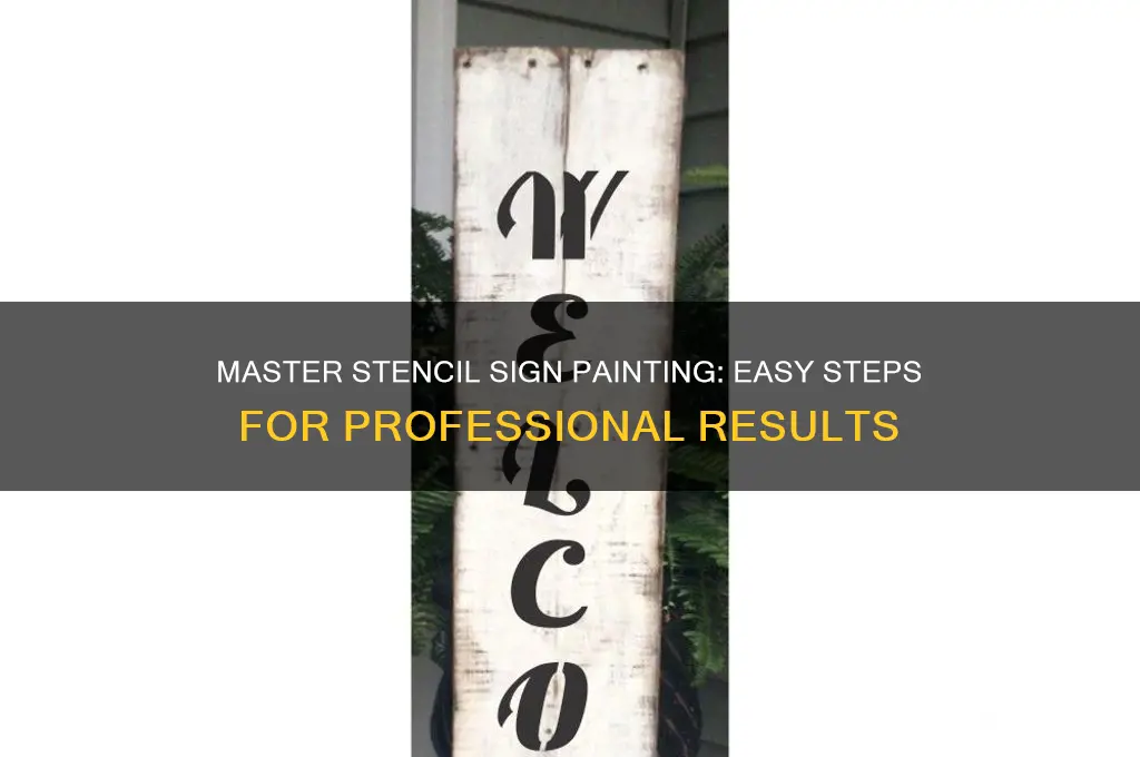 how to paint a sign with stencils