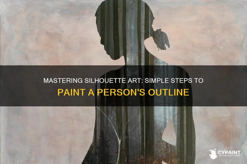 how to paint a silhouette of a person