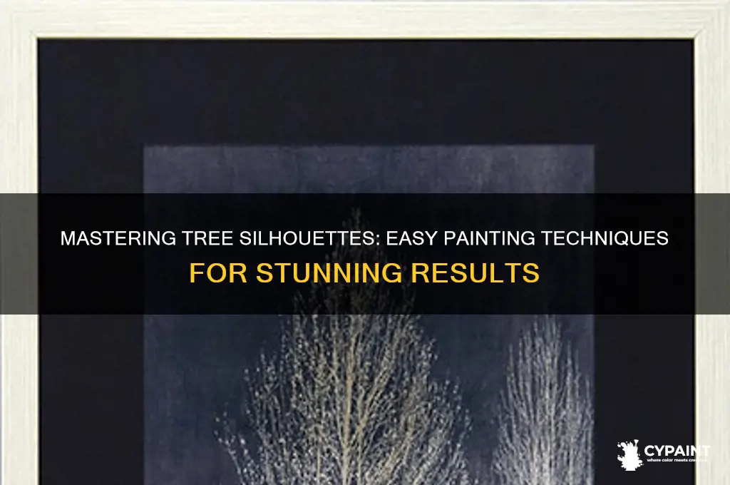how to paint a silhouette of a tree