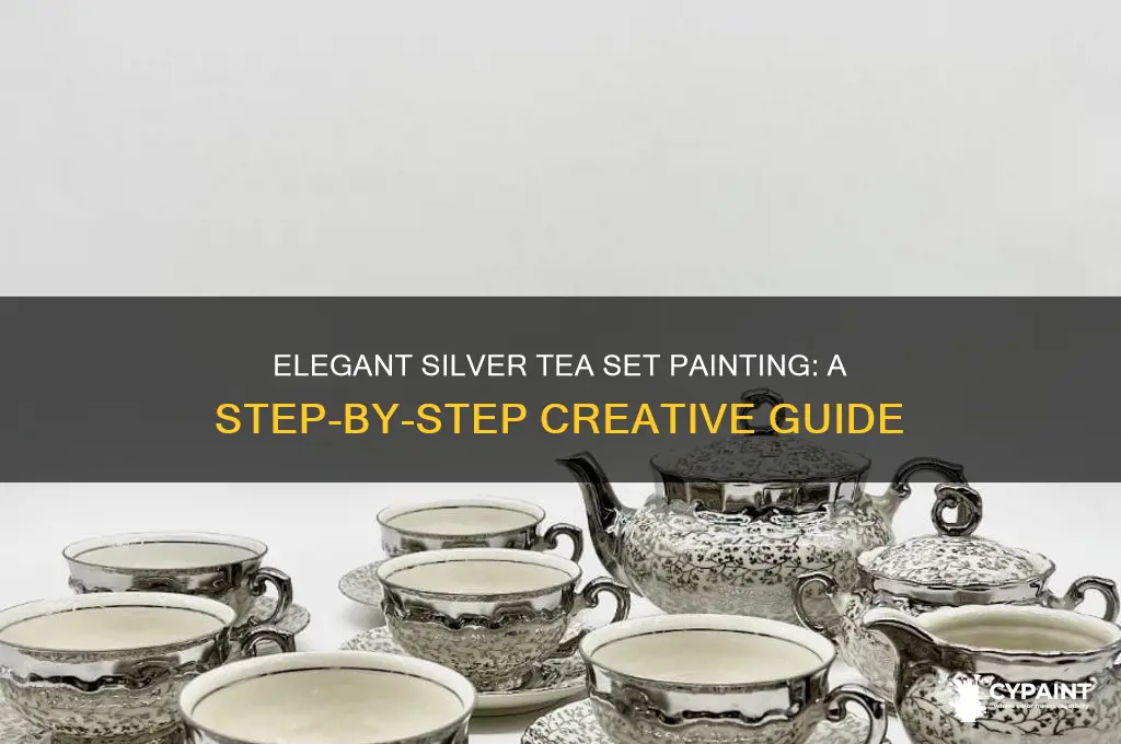 how to paint a silver tea set