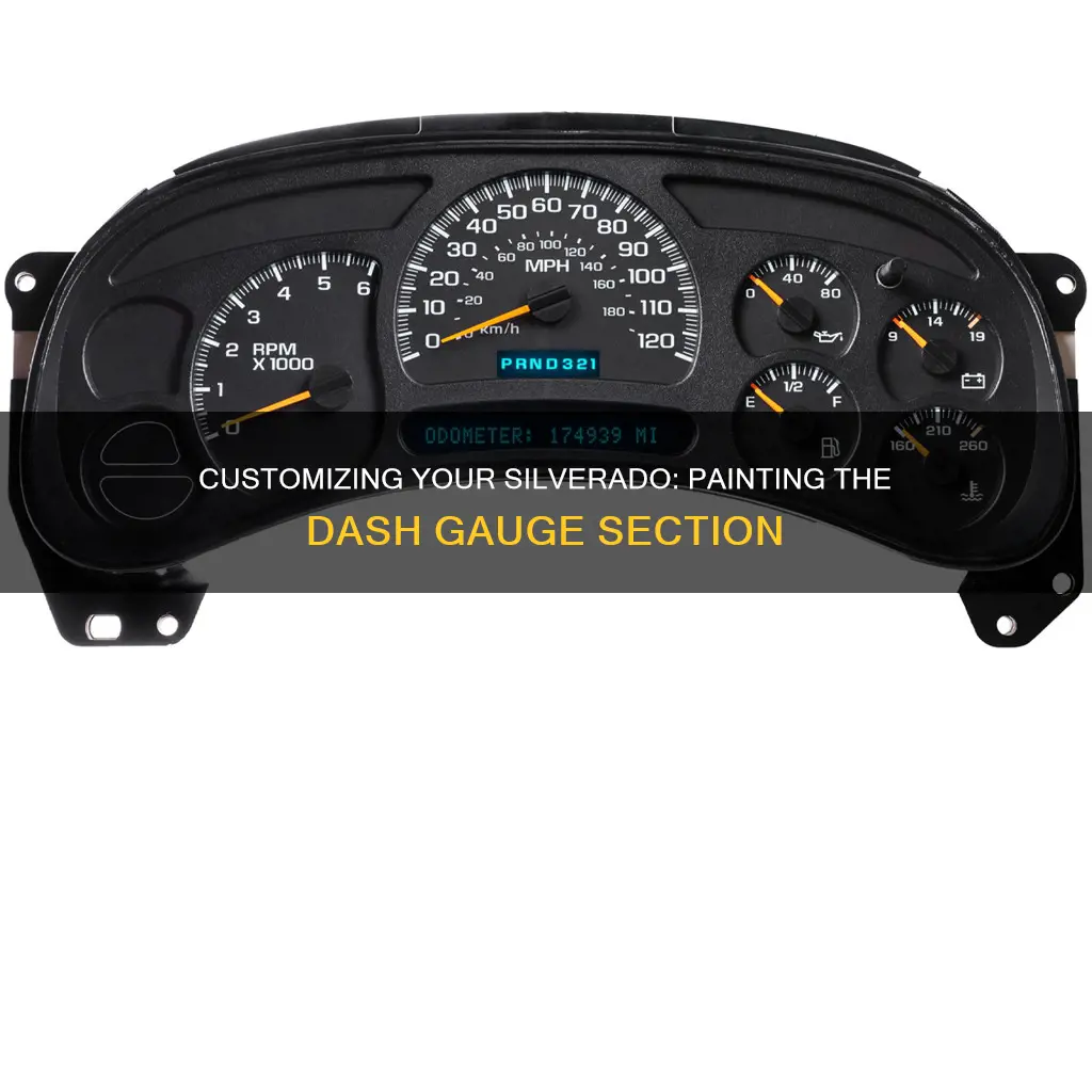 how to paint a silverado dash gauge section after