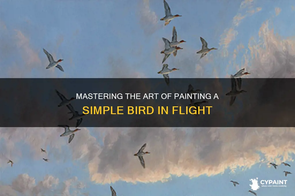 how to paint a simple bird flying