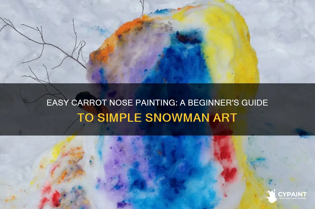 how to paint a simple carrot nose