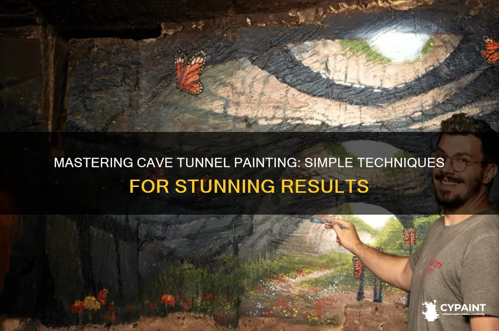 how to paint a simple cave tunnel