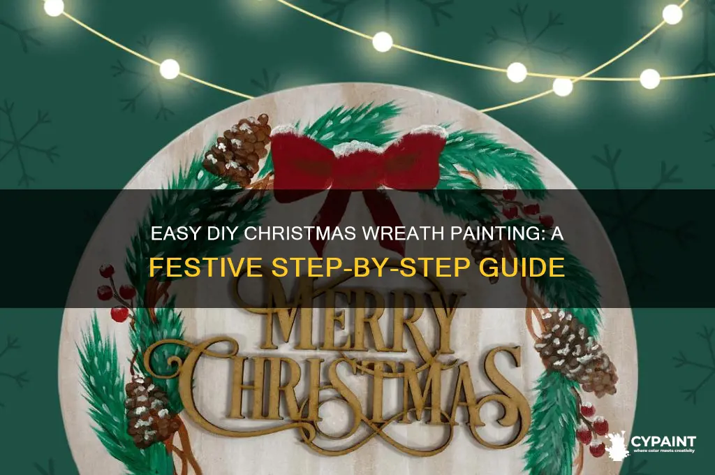 how to paint a simple christmas wreath
