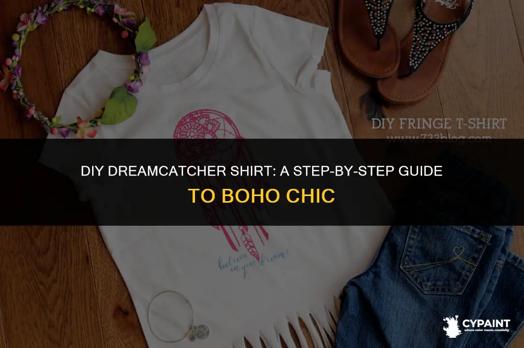 how to paint a simple dream catcher on a shirt