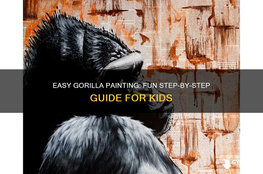 how to paint a simple gorilla for kids