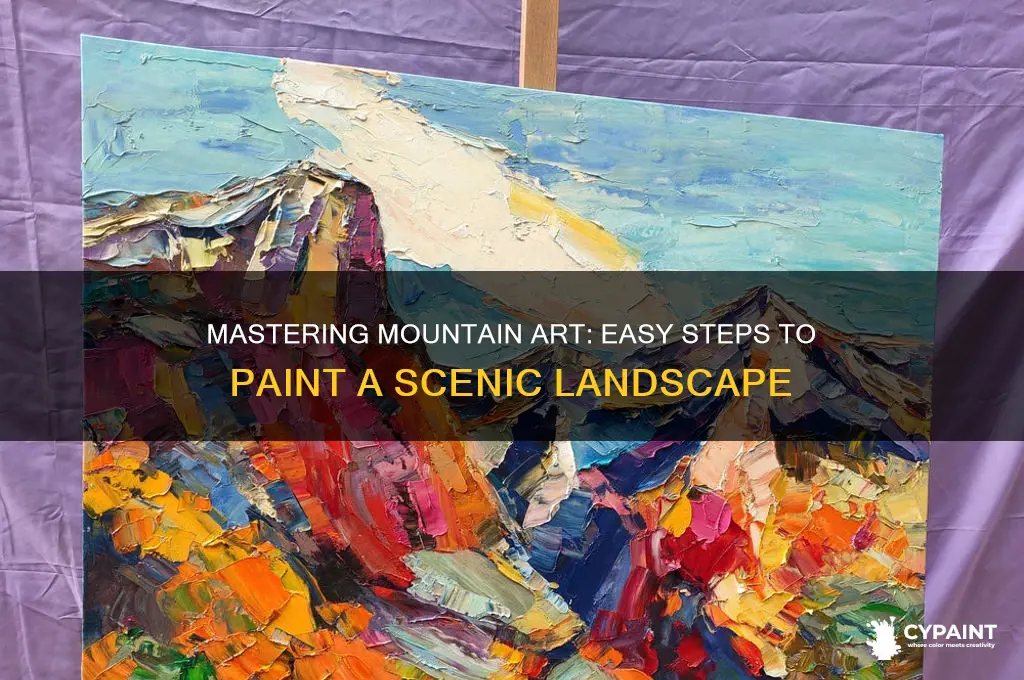 how to paint a simple mountain scene