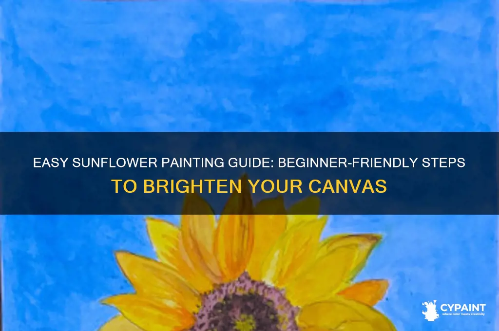 how to paint a simple sunflower for beginners