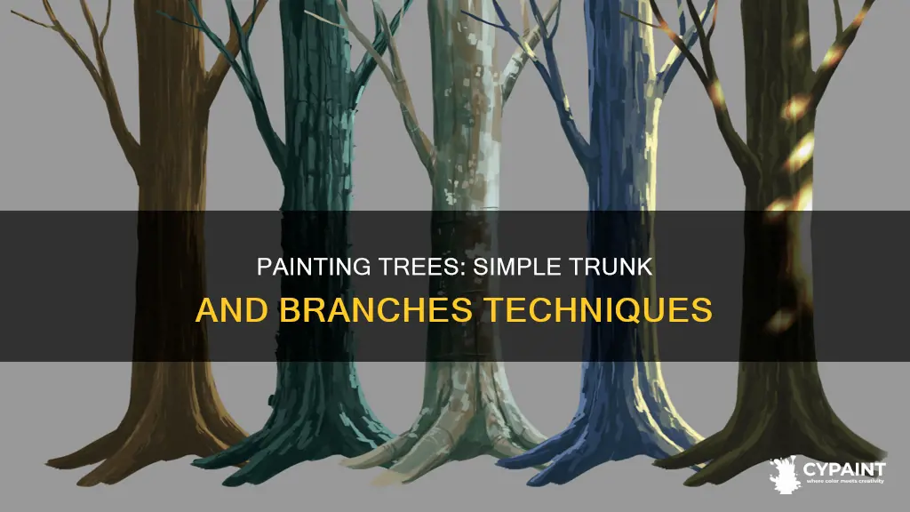 how to paint a simple tree trunk and branches