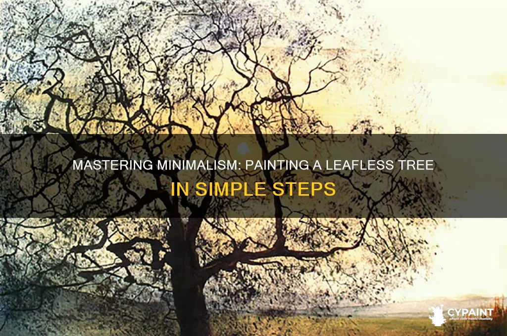 Mastering Minimalism: Painting A Leafless Tree In Simple Steps | CyPaint