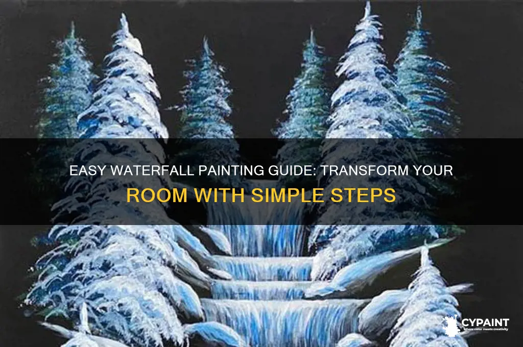 how to paint a simple waterfall in room