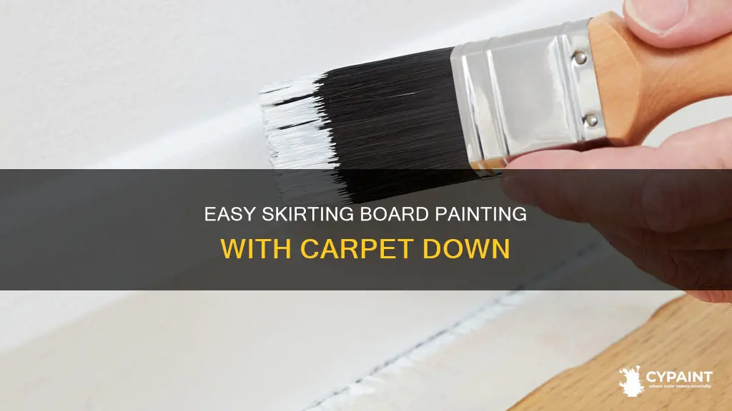 how to paint a skirting board with carpet down