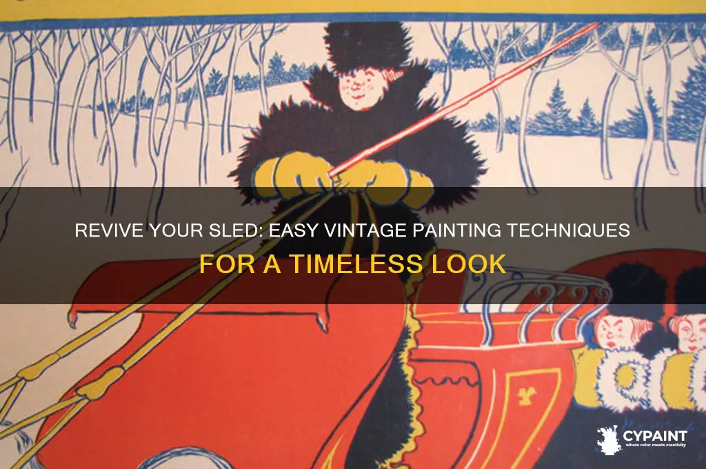 how to paint a sled to look vintage