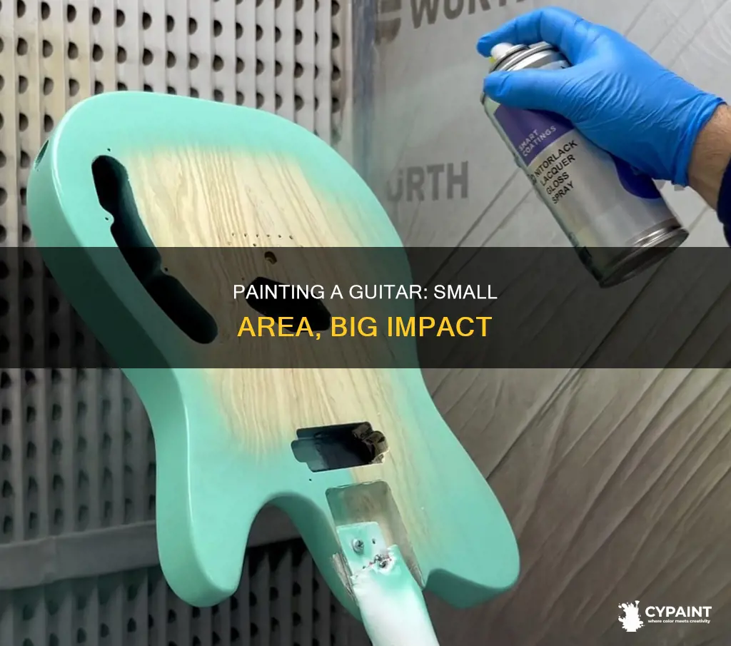 how to paint a small area on a guitar