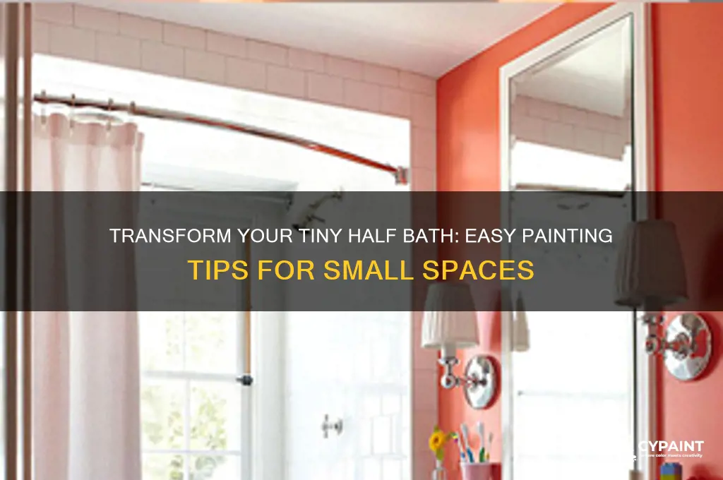 how to paint a small half bathroom