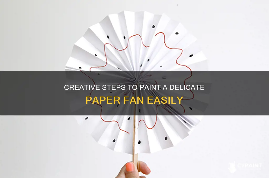 how to paint a small paper fan