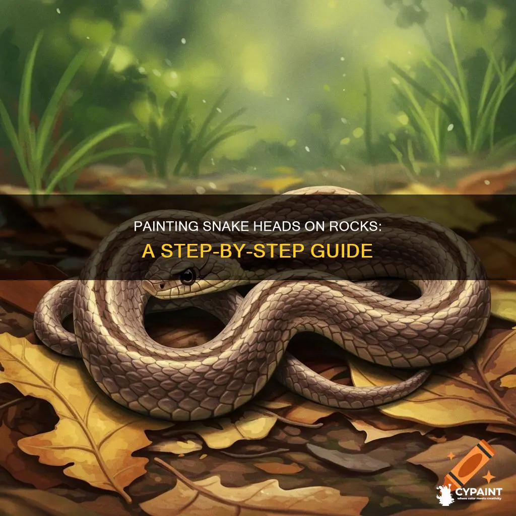 how to paint a snake head on a rock