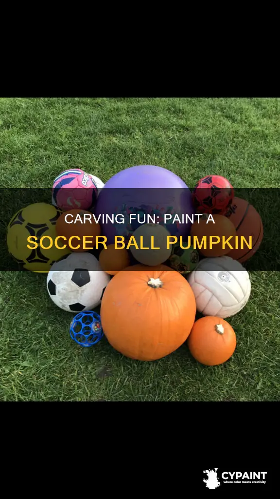how to paint a soccer ball on a pumpkin
