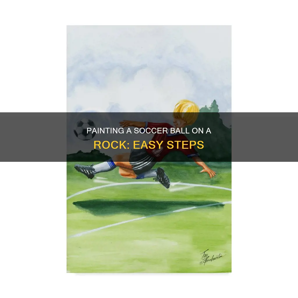 how to paint a soccer ball on a rock