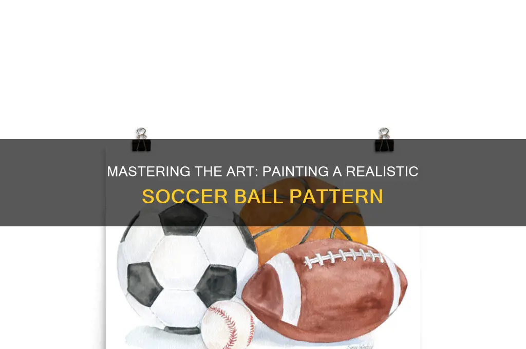 how to paint a soccer ball pattern