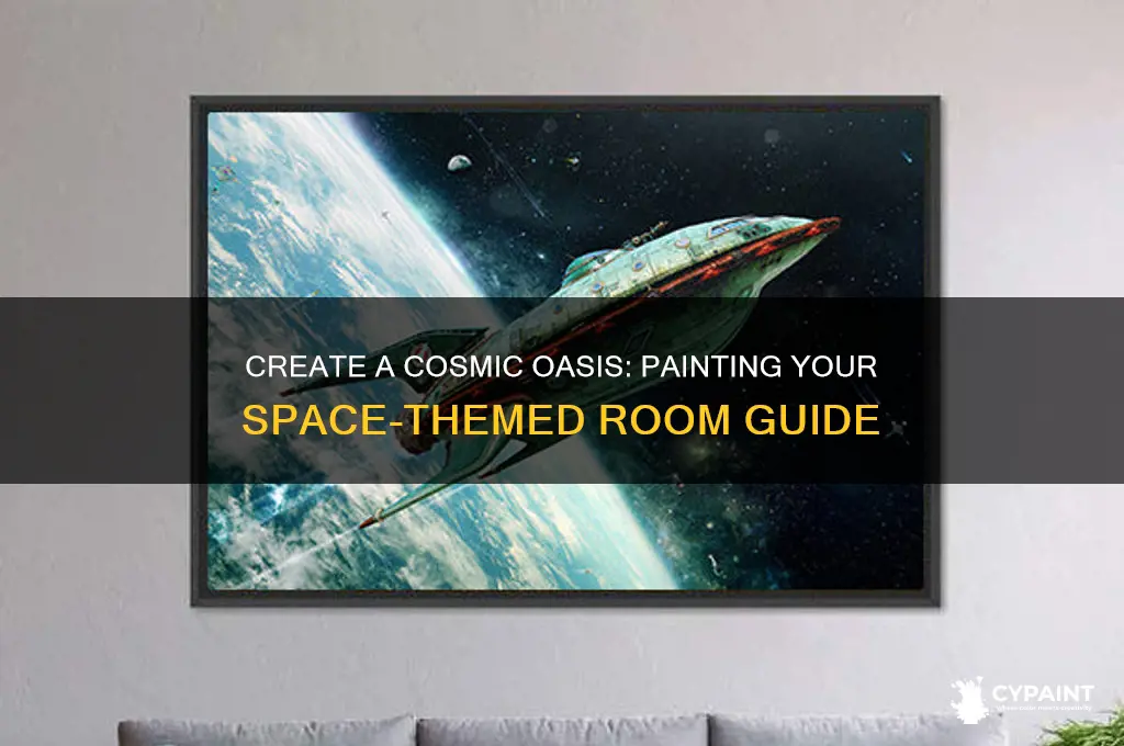 how to paint a space themed room