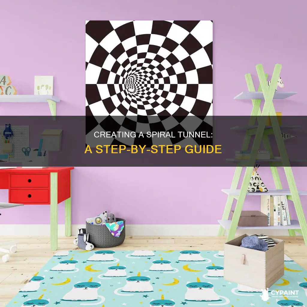 how to paint a spiral tunnel to walk through