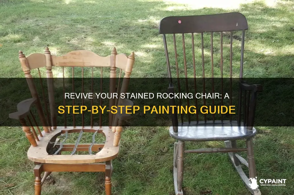 how to paint a stained rocking chair