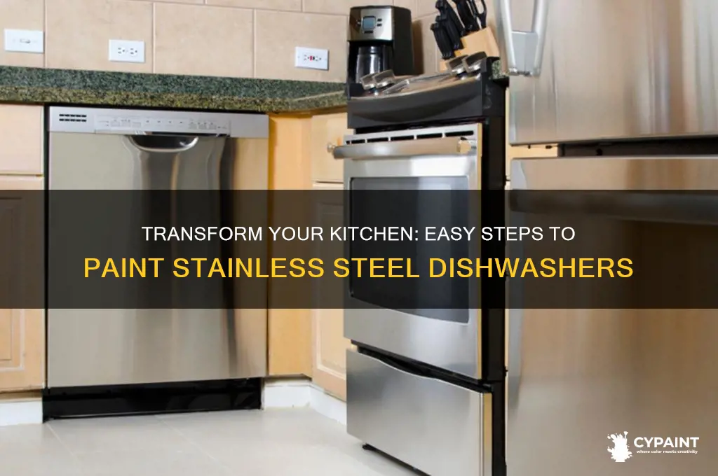 how to paint a stainless steel dishwasher