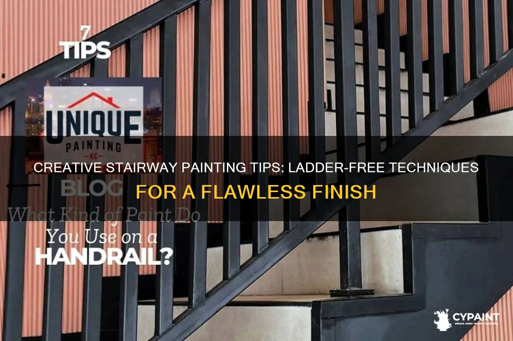 how to paint a stairway without a ladder