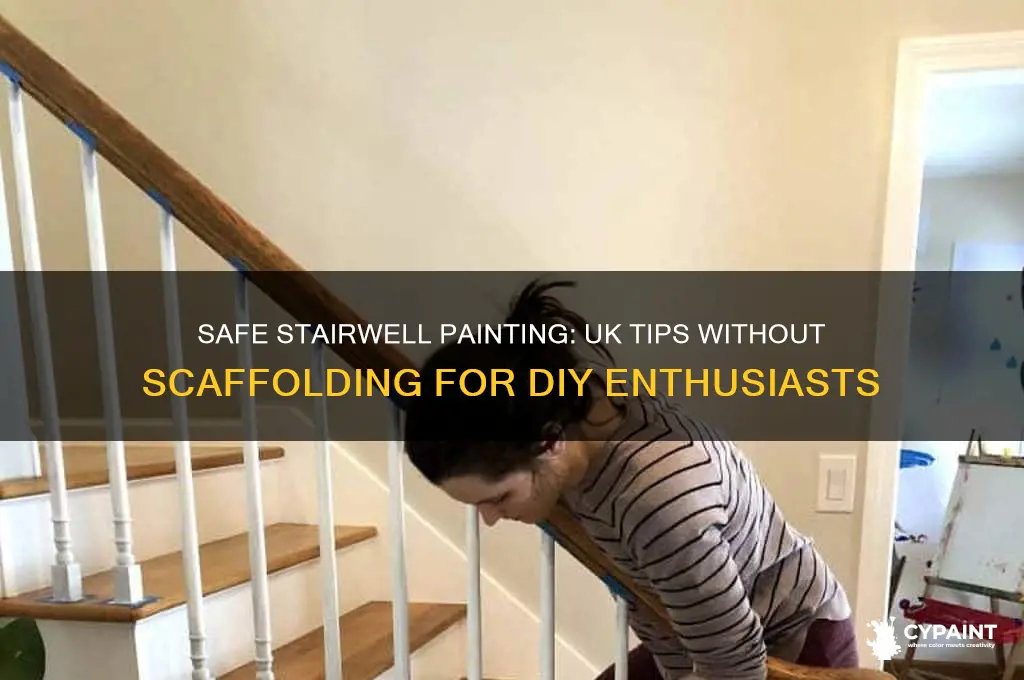 how to paint a stairwell without scaffolding uk