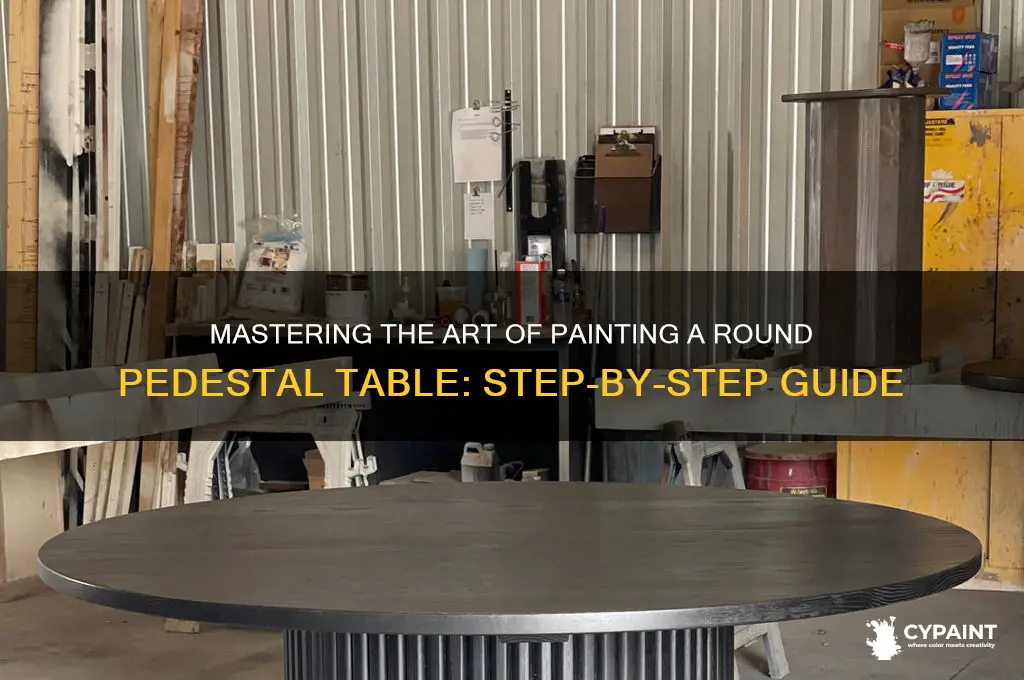 how to paint a stand round pedestal table